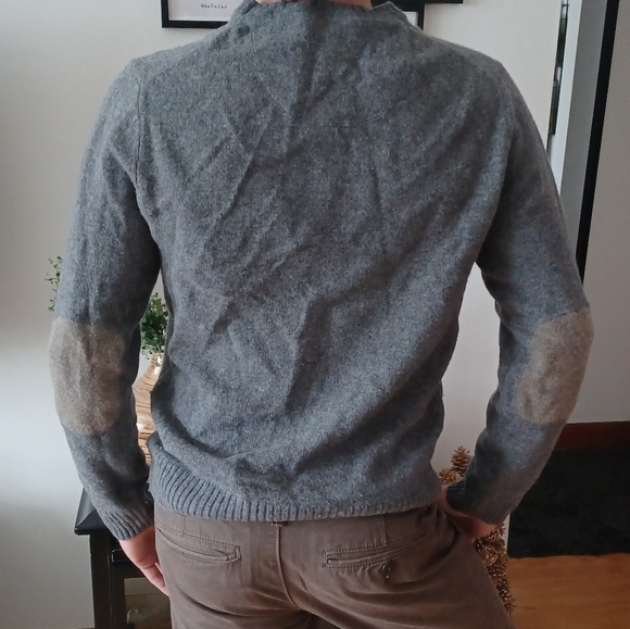 Lambswool Blend Men's Gray Sweater from Black Brown 1826 - Picture 11 of 14